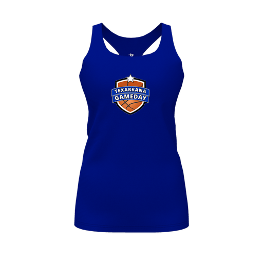 [FT0TRBRY-FYS-LOGO2] Decker Racerback Tank Top (Female Youth S, Royal, Logo 2)