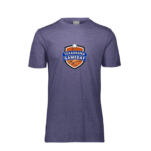 [FTSCUBNV-YS-LOGO2] Decker Youth Tri-Blend T-Shirt - Short Sleeve (Youth S, Navy, Logo 2)