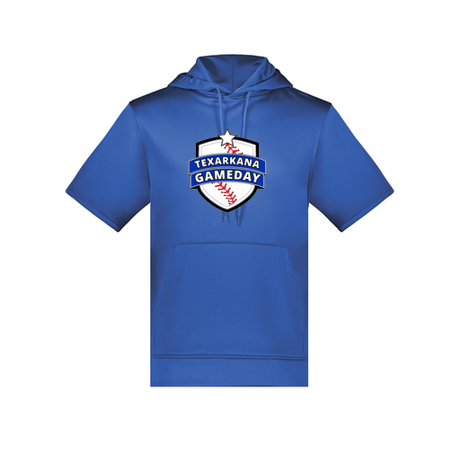 [6871.060.S-LOGO3] Men's Dri Fit Short Sleeve Hoodie (Adult S, Royal, Logo 3)