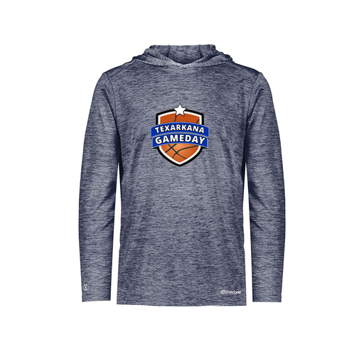 [FOLHCGNV-AS-LOGO2] Decker Men's Charge Hoodie (Adult S, Navy, Logo 2)