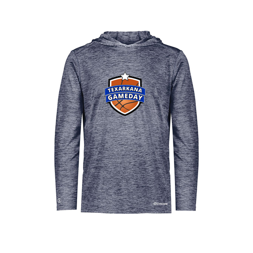 [FOLHCGNV-YS-LOGO2] Decker Youth Charge Hoodie (Youth S, Navy, Logo 2)