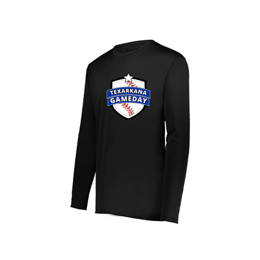 [222822.080.XS-LOGO3] Men's LS Smooth Sport Shirt (Adult XS, Black, Logo 3)