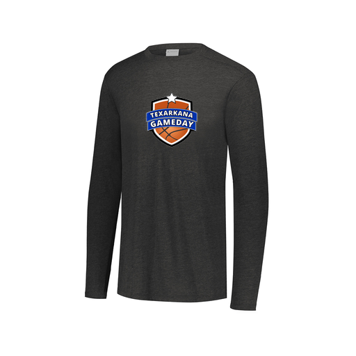 [FTLCUBBK-AXS-LOGO2] Decker Men's Tri-Blend T-Shirt - Long Sleeve (Adult XS, Black, Logo 2)