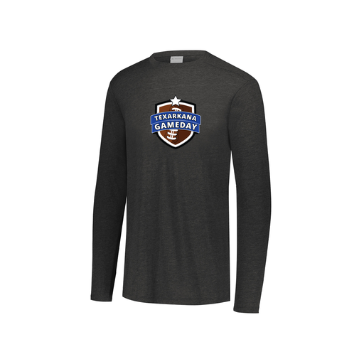[FTLCUBBK-YS-LOGO1] Decker Youth Tri-Blend T-Shirt - Long Sleeve (Youth S, Black, Logo 1)