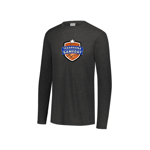 [FTLCUBBK-YS-LOGO2] Decker Youth Tri-Blend T-Shirt - Long Sleeve (Youth S, Black, Logo 2)