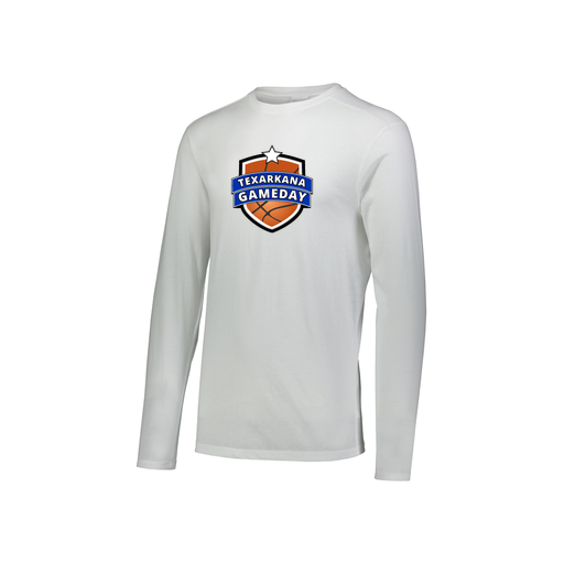 [FTLCUBWH-YS-LOGO2] Decker Youth Tri-Blend T-Shirt - Long Sleeve (Youth S, White, Logo 2)