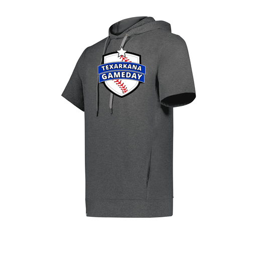 [222605-GRY-YS-LOGO3] YOUTH VENTURA SOFT KNIT SHORT SLEEVE HOODIE (Youth S, Gray, Logo 3)