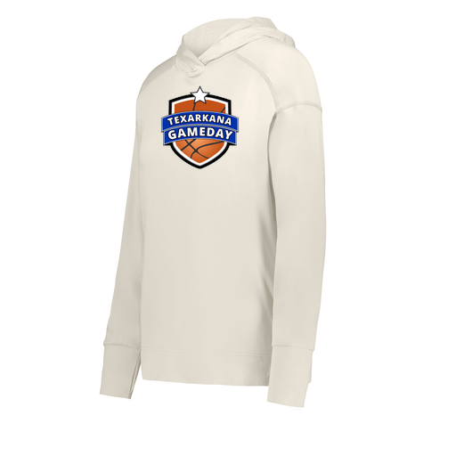 [222798-WHT-FAXS-LOGO2] Ladies Ventura Thin Knit Hoodie (Female Adult XS, White, Logo 2)