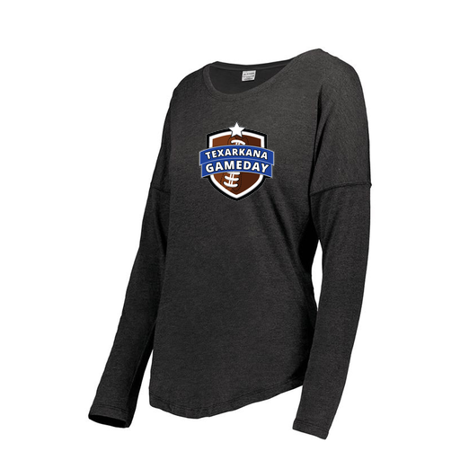 [FTLCUBBK-FAXS-LOGO1] Decker Women's Tri-Blend T-Shirt - Long Sleeve (Female Adult XS, Black, Logo 1)